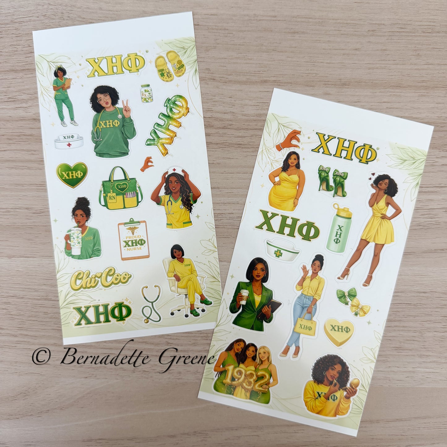 ΧΗΦ Nursing Sorority Sticker Pack