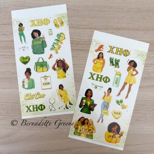 ΧΗΦ Nursing Sorority Sticker Pack